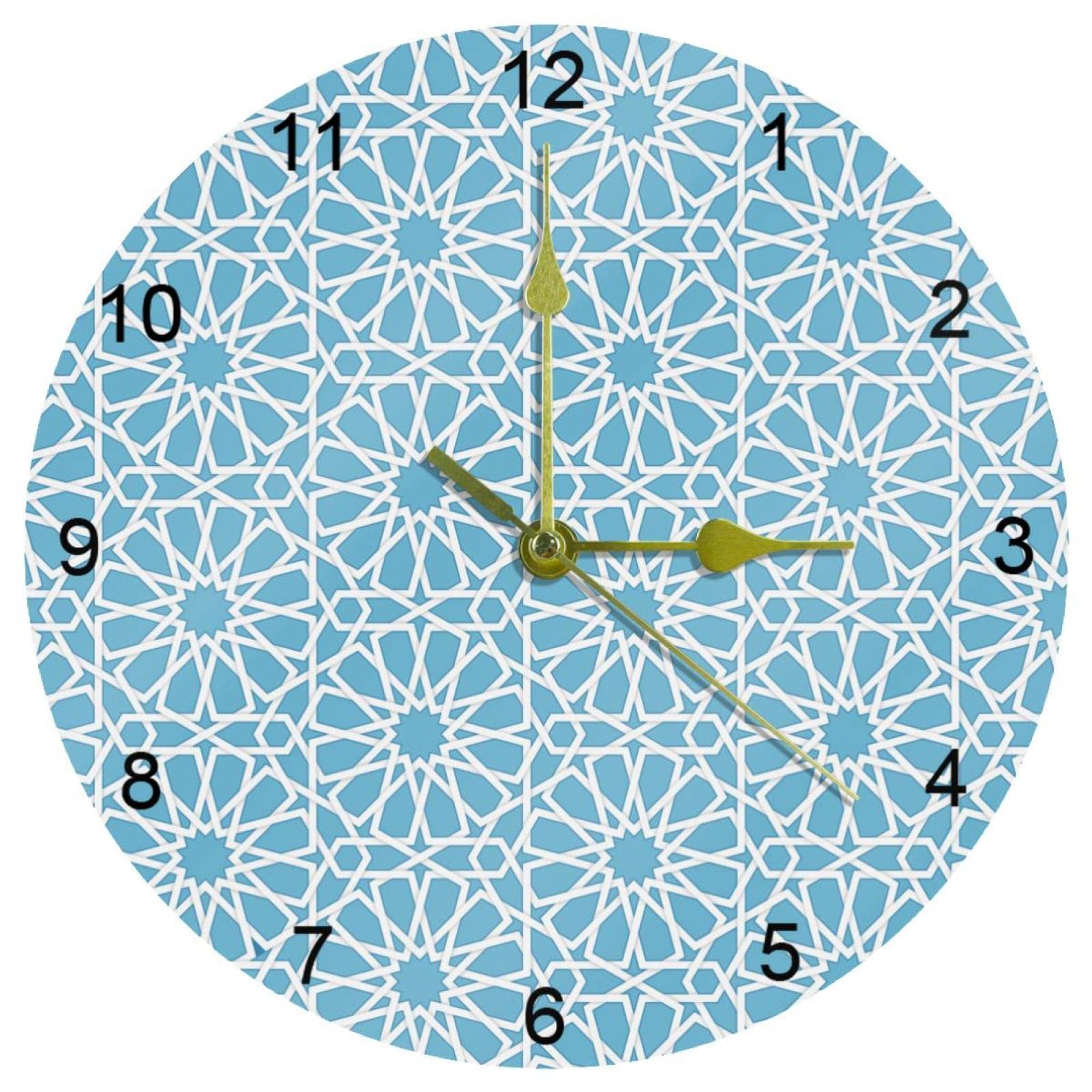 Horloge murale silencieuse sans tic-tac à grands chiffres arabes