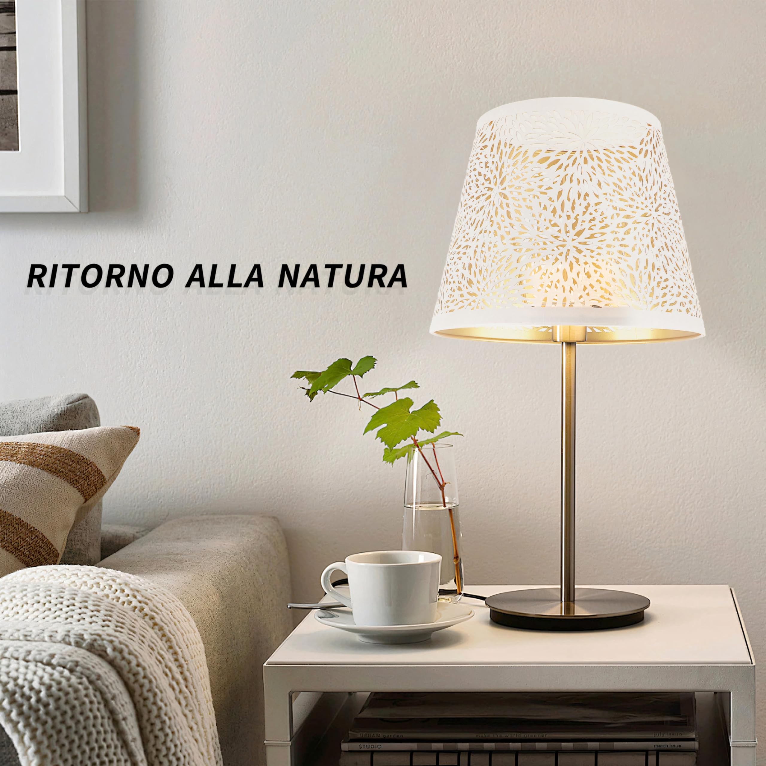 Lampenschirme für Tischlampe, Klein Lampenschirm Stehlamp Eisen Kunst Hohles Design Schatten Kronleuchter E26 E27 Weiß Schutzhülle für Pendelleuchte Wandleuchte Dekoration