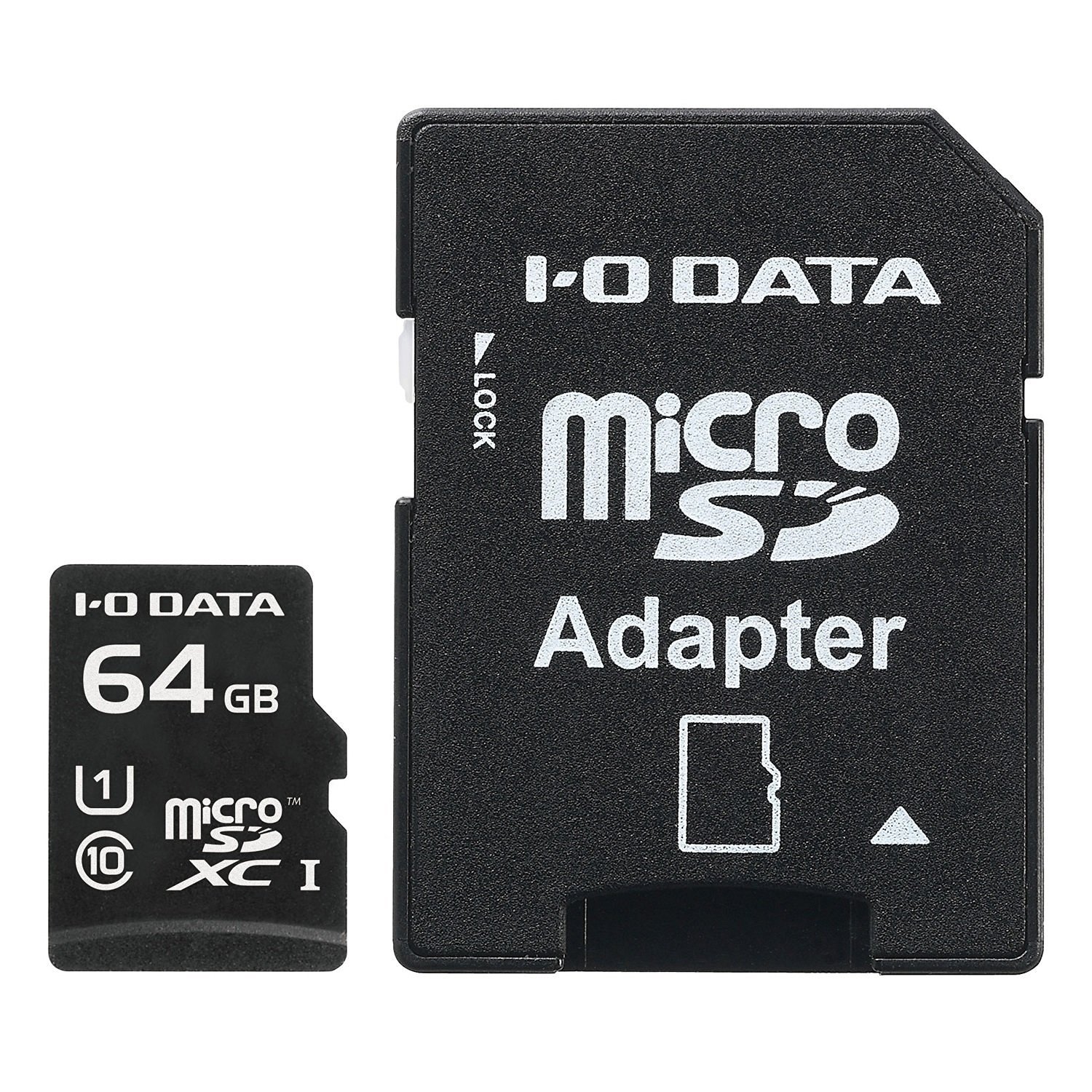 アイ・オー・データ microSDカード 64GB UHS-I(スピードクラス1)/Class10対応 Nintendo Switch動作確認済 ドライブレコーダー向け ゲーム機対応 耐X線 変換アダプター付 日本メーカー EX-MSDU1/64G ハードウェア保証(6か月) SDXCカード