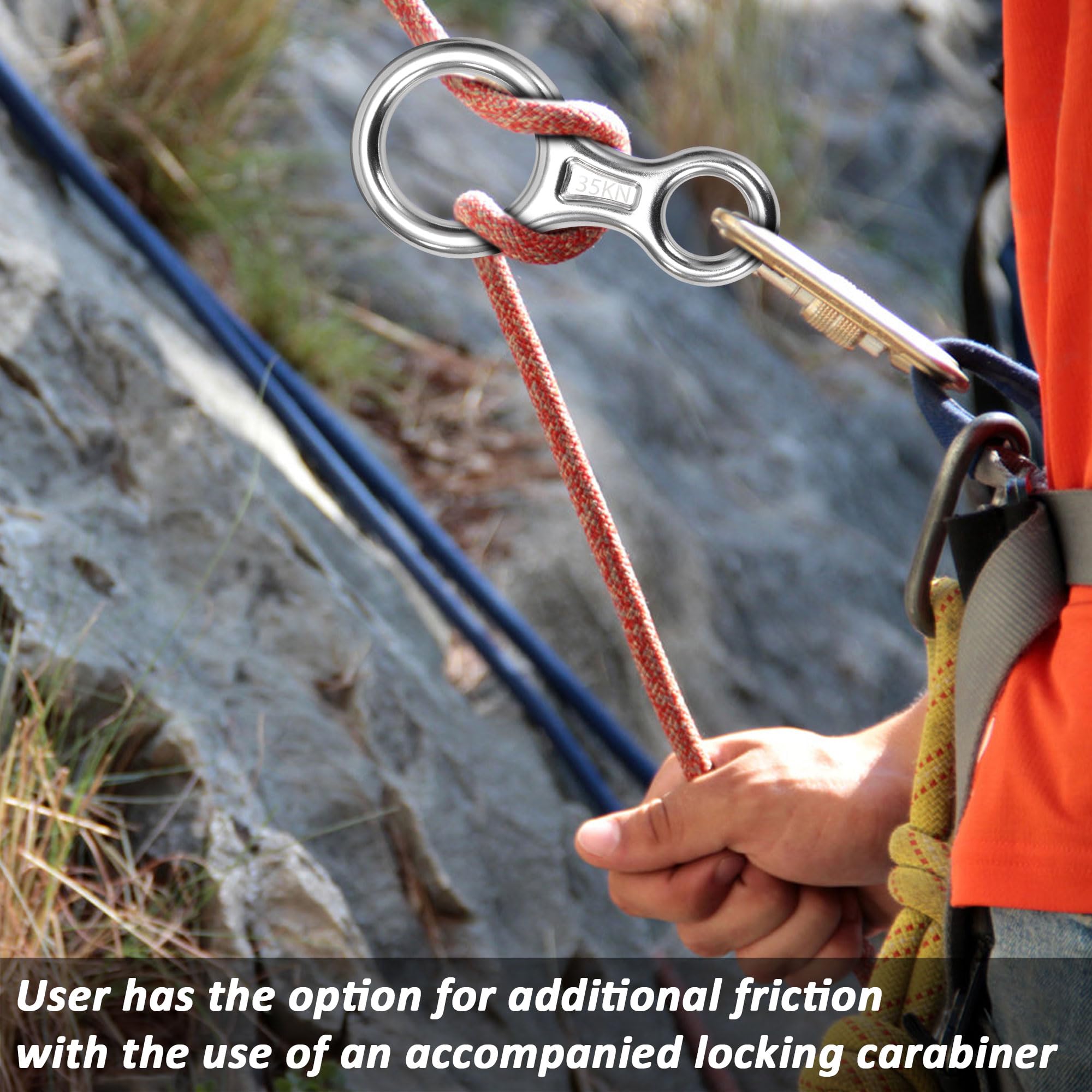 Discensore Otto Azarxis Per Arrampicata - Lega Alluminio 7075, 35 KN