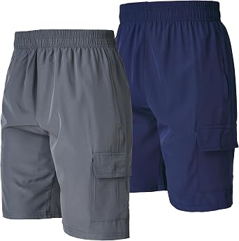 Ultra Performance Mens Nylon Cargo Shorts 2 Pack Mens Golf & Hiking Stretch Shorts with Pockets Quick Dry Short for Men