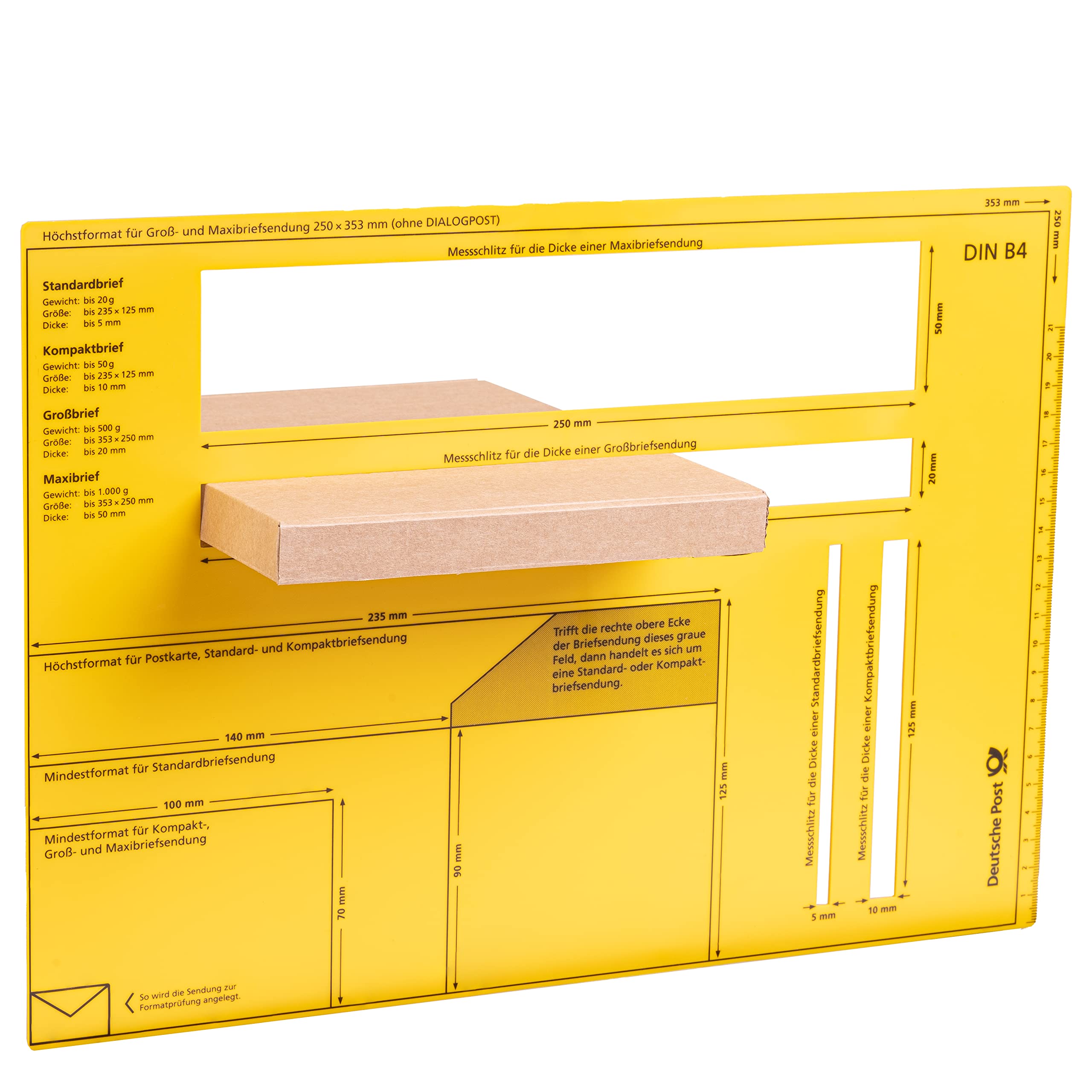 BIGtec 500 Großbriefkartons 230 x 160 x 20mm braun Faltschachtel Post Großbrief Karton Versand Verpackung Postkarton Selbstklebeverschluss selbstklebend Aufreißfaden DHL Paket Päckchen DPD Hermes GLS