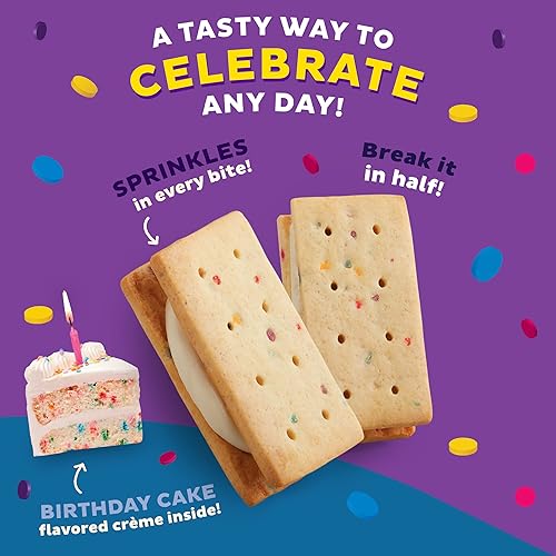 Miniatura 4 de Annie's Galletas orgánicas Graham Sandwich, pastel de cumpleaños, 12 galletas, 8 onzas (paquete de 6)