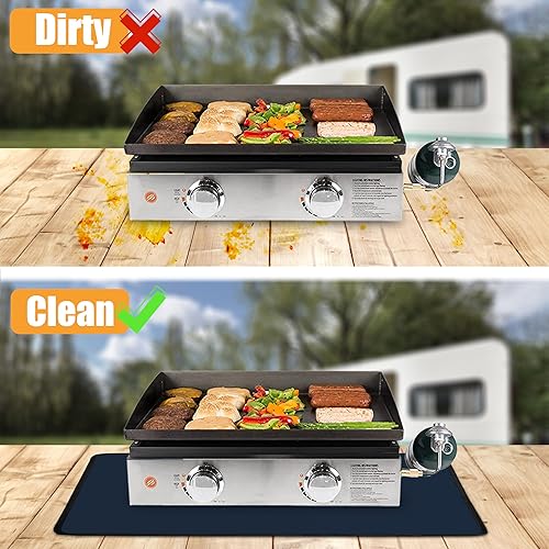 Miniatura 12 de Alfombrillas resistentes al calor de 25 x 19.5 pulgadas para parrilla al aire libre para proteger tu mesa de preparación y mesa de parrilla al aire