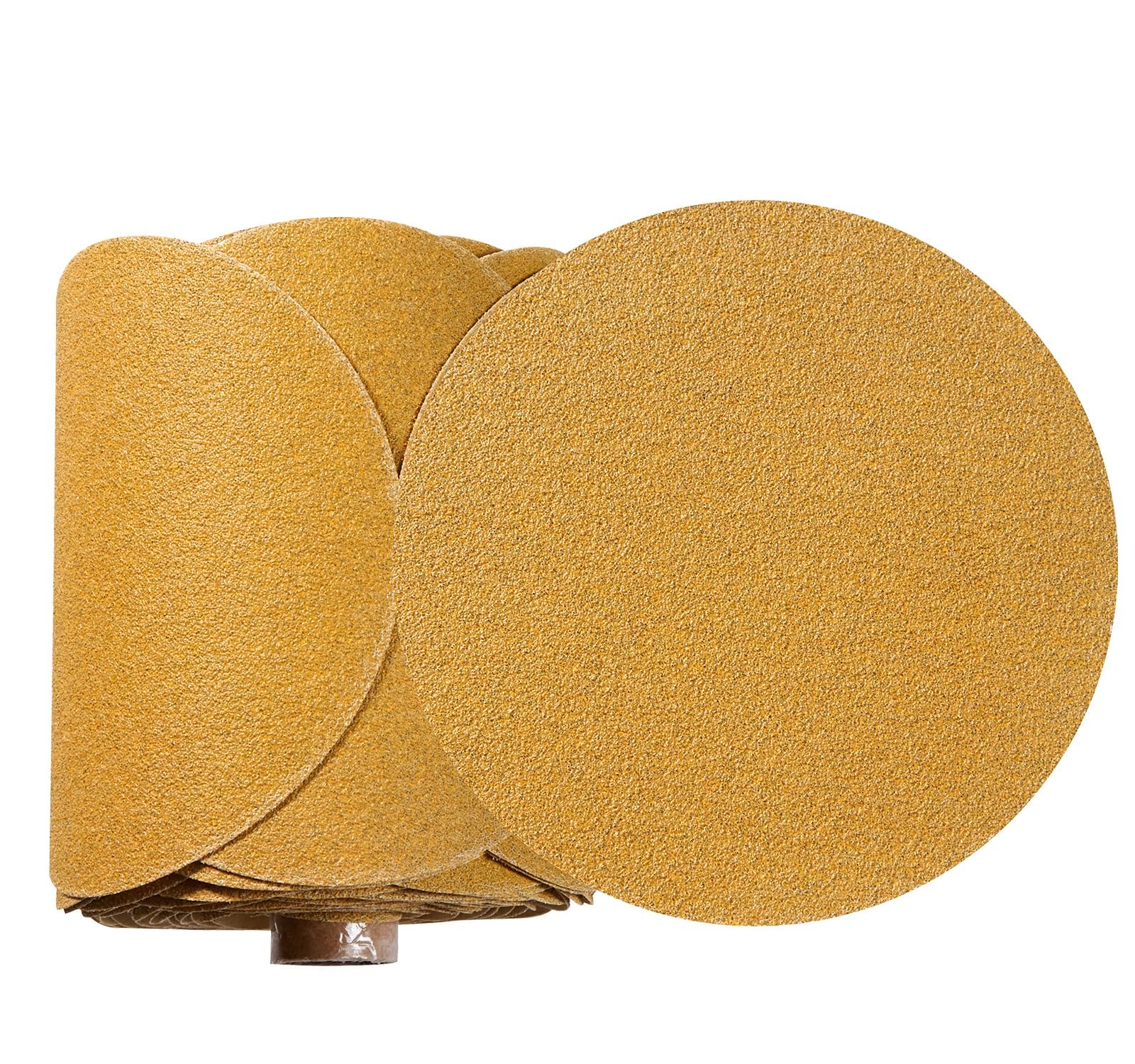 LuckyGuard 100 PCS 6 Inch PSA Sanding Discs 60 Grit Adhesive Backed Sandpaper Roll Sticky-Back Sandpaper for DA Sander Self Stick Aluminum Oxide Round
