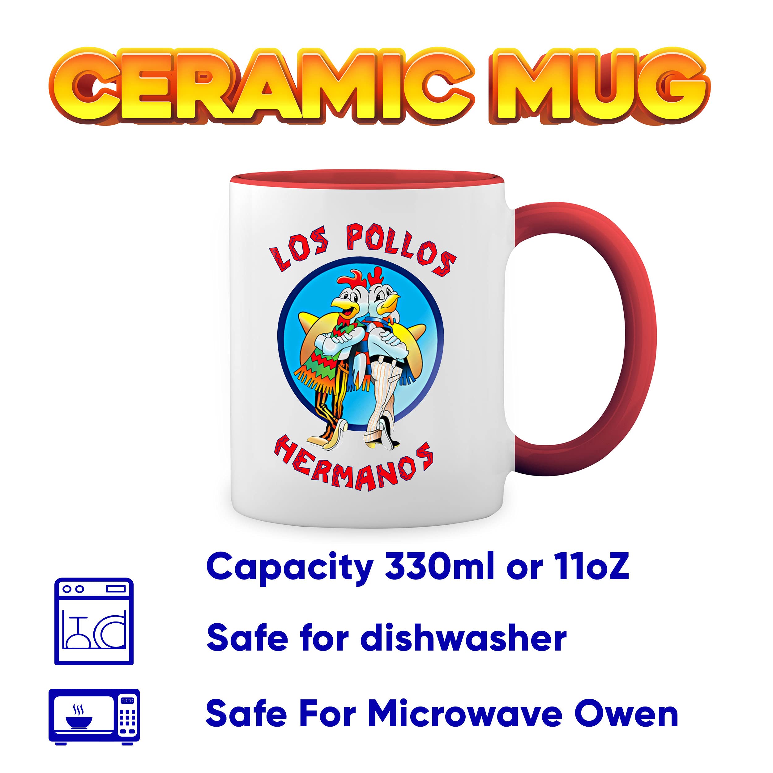 Tazza Ceramica Los Pollos Hermanos 312ml - Breaking Bad - Regalo Originale Per Fan