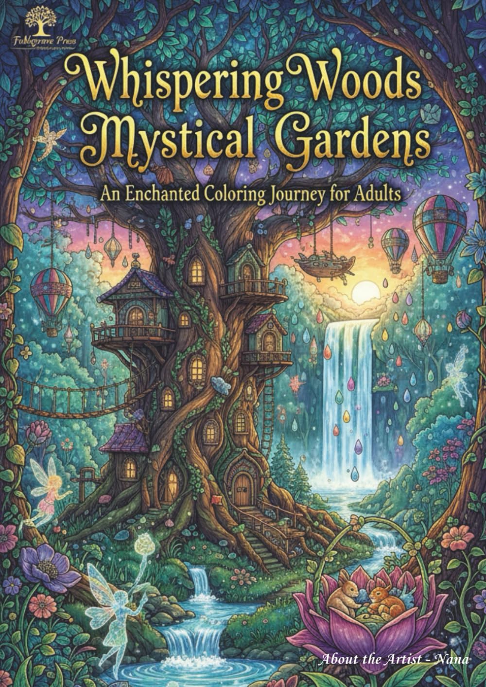 Whispering Woods & Mystical Gardens: An Enchanted Coloring Journey for Adults