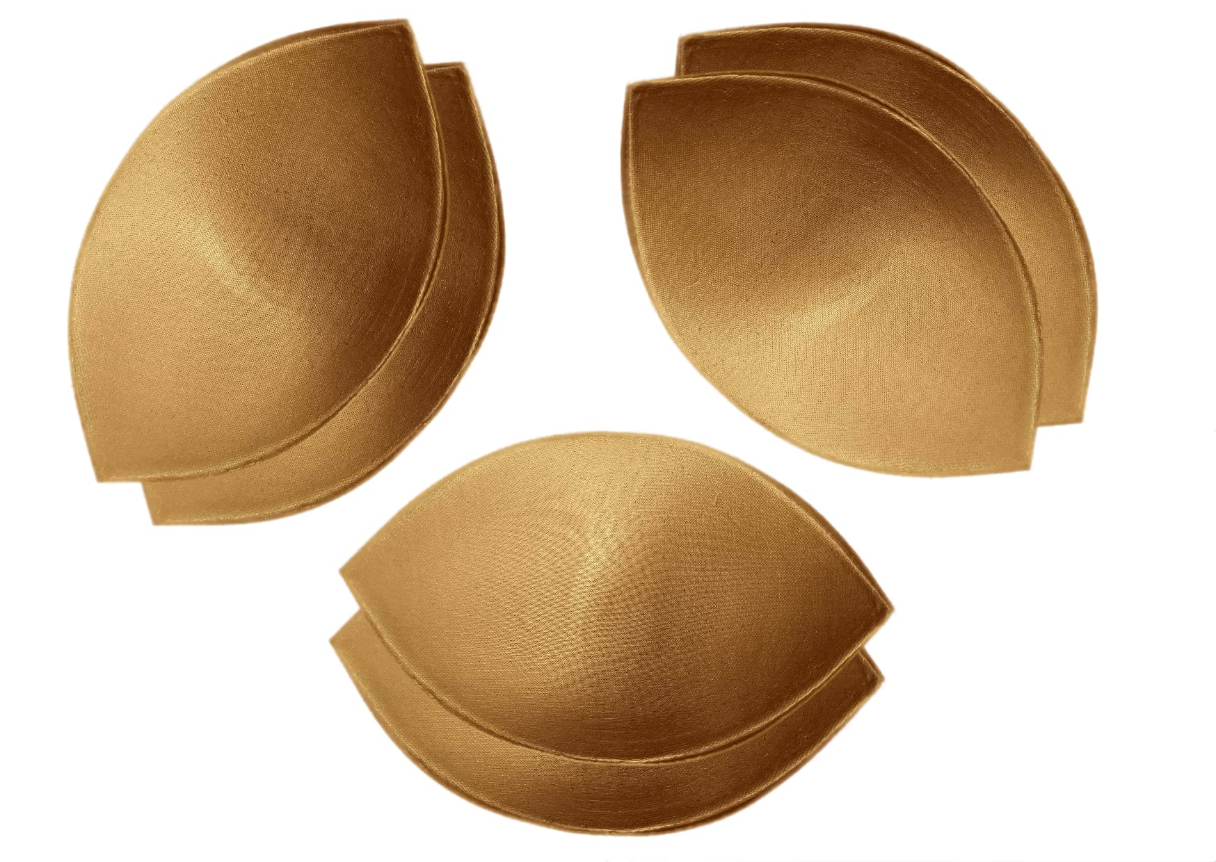 Women Cotton Eye Shape 3 Pair Bra Cup Pad in Brown Color-picture-22