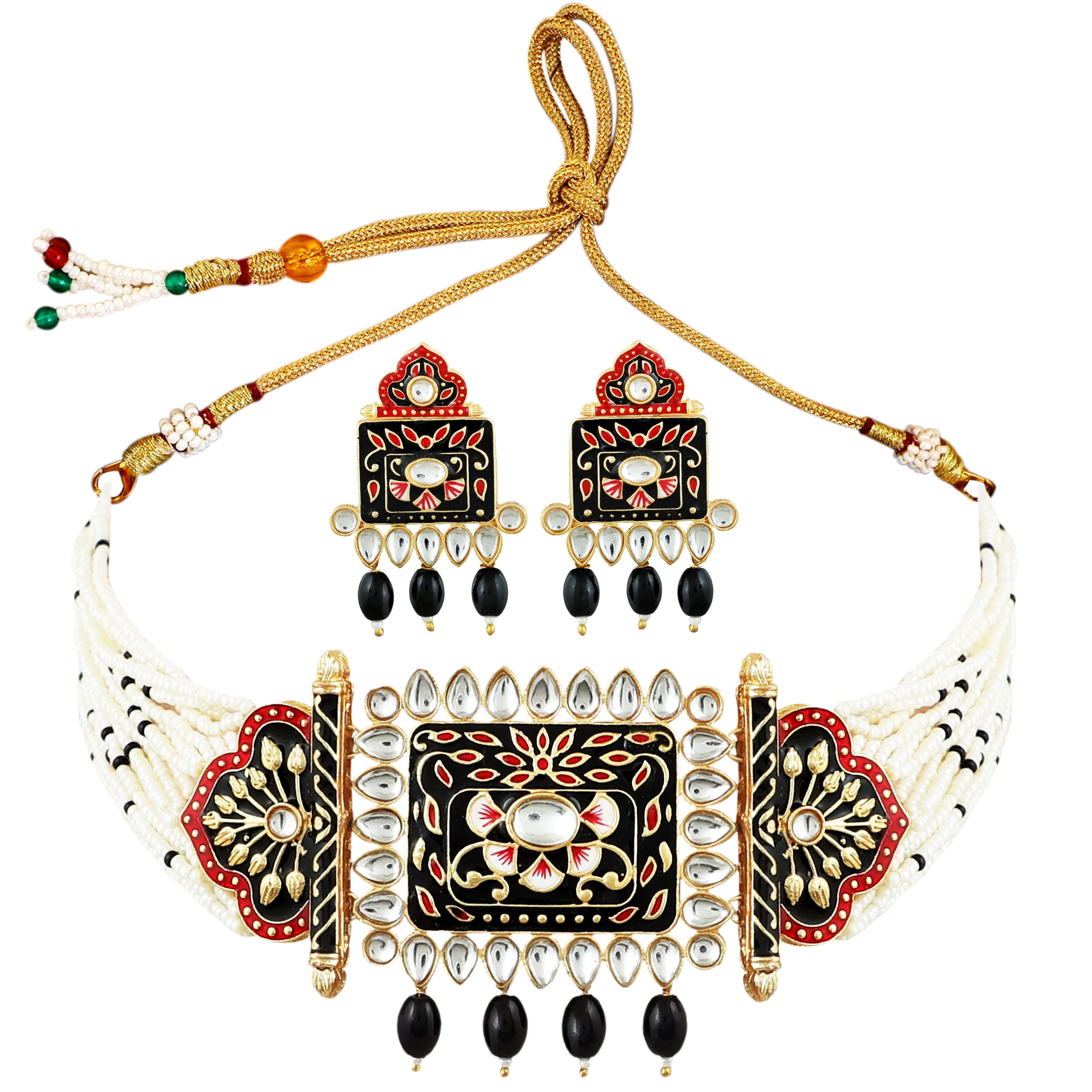 Mansiyaorange AAA Hydrabad Pearl Choker Necklace Imitation/Jewelery/Jualry/Jwellry/Jewellery Set For Women(black) (B09RQP7R78) Amazon Price History, Amazon Price Tracker