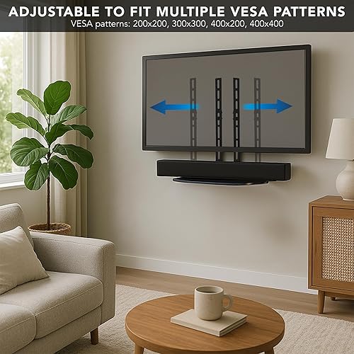 Miniatura 3 de mount-it LCD LED Plasma TV Wall Mount Bracket para cable Box reproductor de DVD Stereo Componentes Shelf Negro