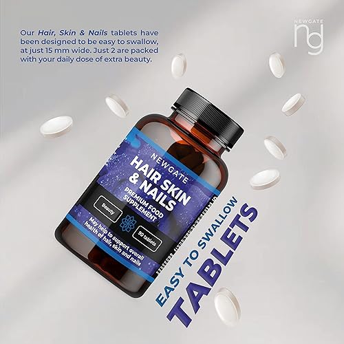 Miniatura 5 de Newgate Labs 90 tabletas de alta resistencia para el crecimiento del cabello, la piel y las uñas, suplemento premium para hombres y mujeres, con
