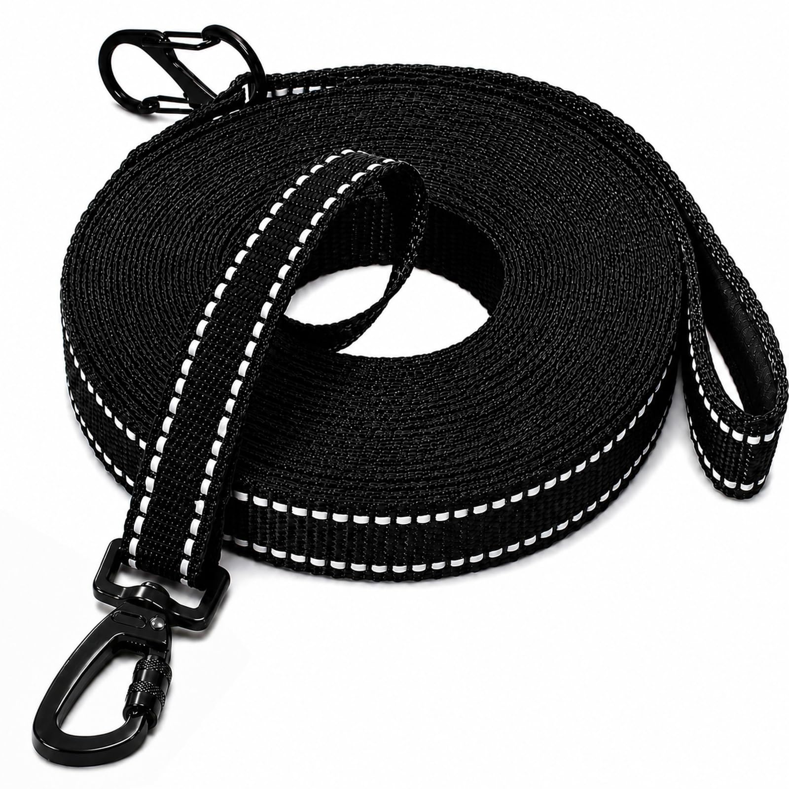 Longe pour Chien, 2M/ 3M/ 5M/ 10M/ 15M/ 20M/ 30M Laisse de Dressage, Long Laisse Réfléchissante pour Petits, Moyens et Grands Chiens