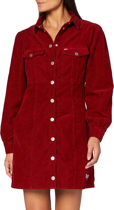 Tommy Hilfiger Fitted Shirt Dress Vestito Donna : Amazon.it: Abbigliamento