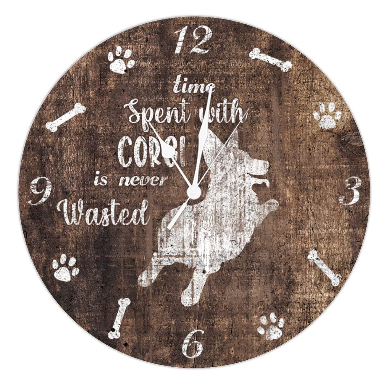 Horloge murale sans tic-tac et silencieuse en bois rustique pour un sommeil paisible