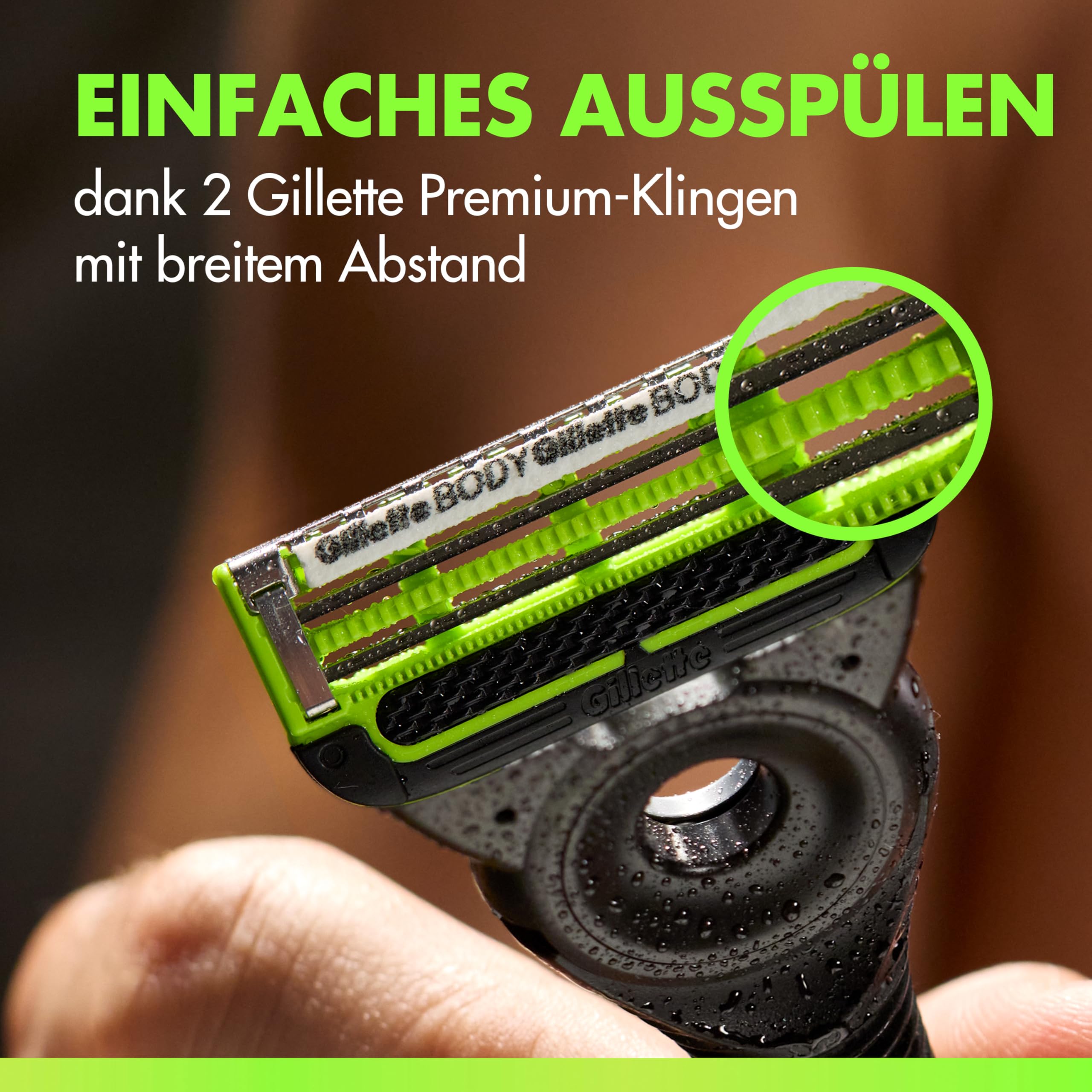 GilletteLabs Body & Intimate Rasierklingen Männer — 10 ORIGINAL Ersatzklingen für Intimrasierer Mann — 2 Klingen für Schutz Gegen Eingewachsene Haare und Irritationen mit langanhaltendem Gleitstreifen