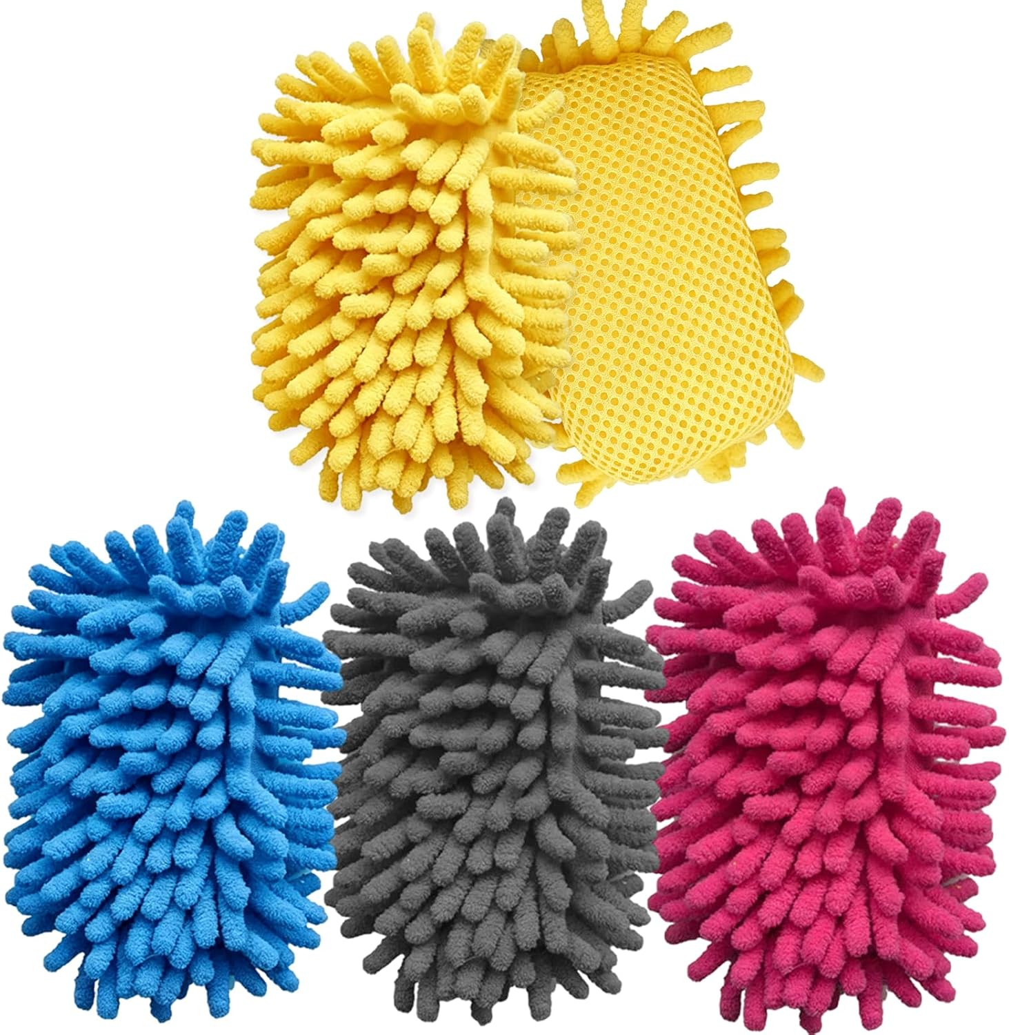 Dry Erase Eraser Magnetic, Microfiber Shag Whiteboard Eraser, Washable, for Home, Office, Classroom, 4 Pcs