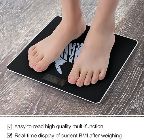 Miniatura 5 de Hawaii Turtle - Báscula digital para baño, diseño de esquina redonda, báscula altamente precisa con pantalla LED iluminada