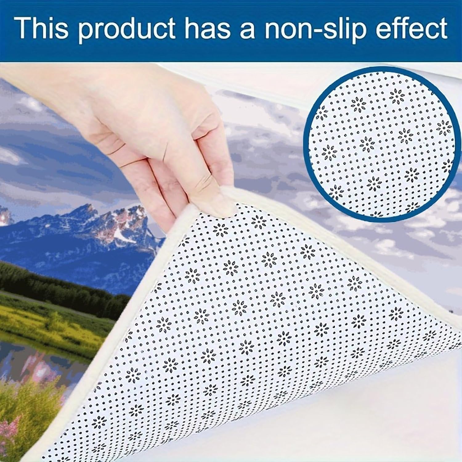 Grand Teton National Park Kitchen Mats for Floor 3 Pcs Kitchen Rugs