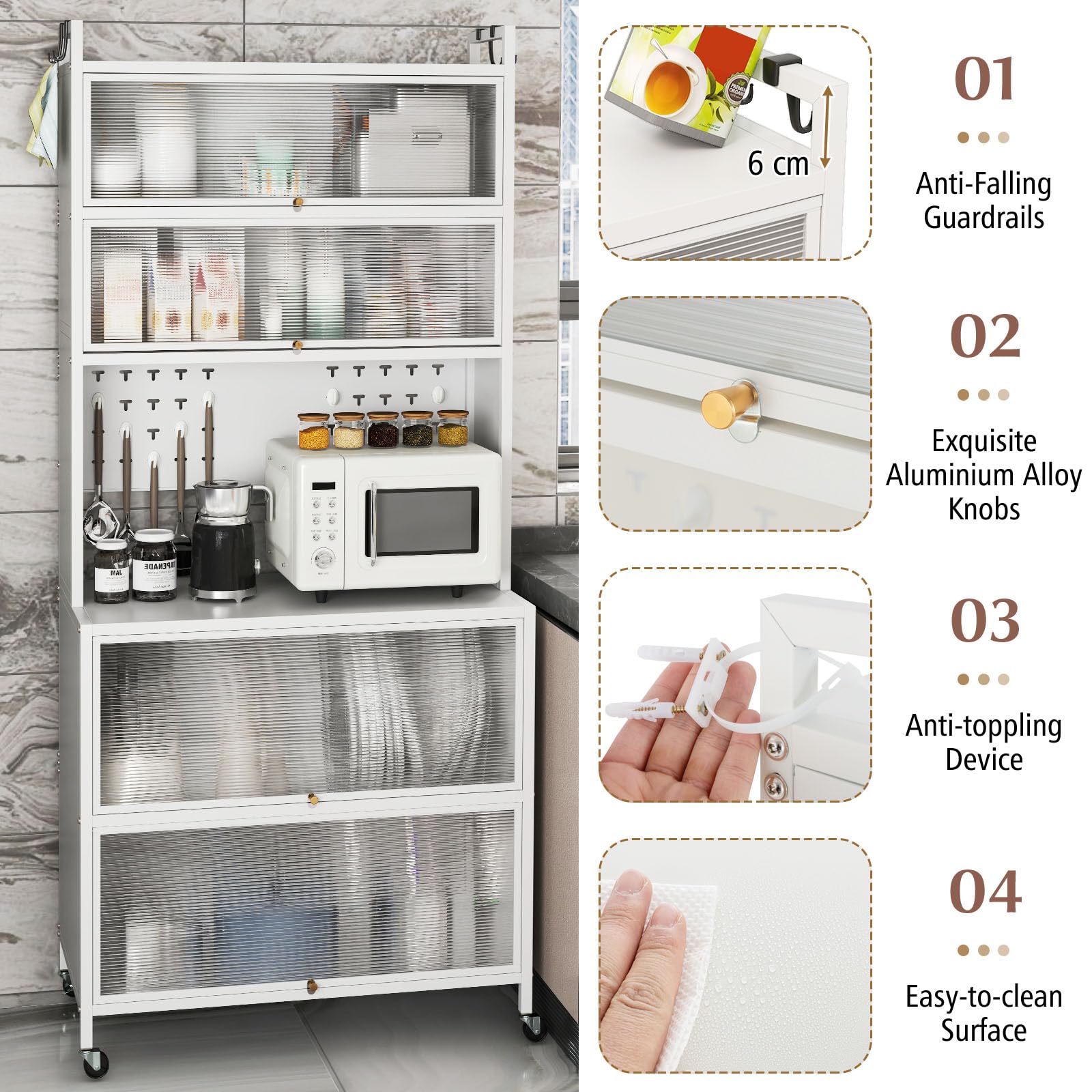 KOFOTTEU Buffet Bas Avec Éragàre Réglable Et Portes Coulissantes, Aroire D'appoint En Bois