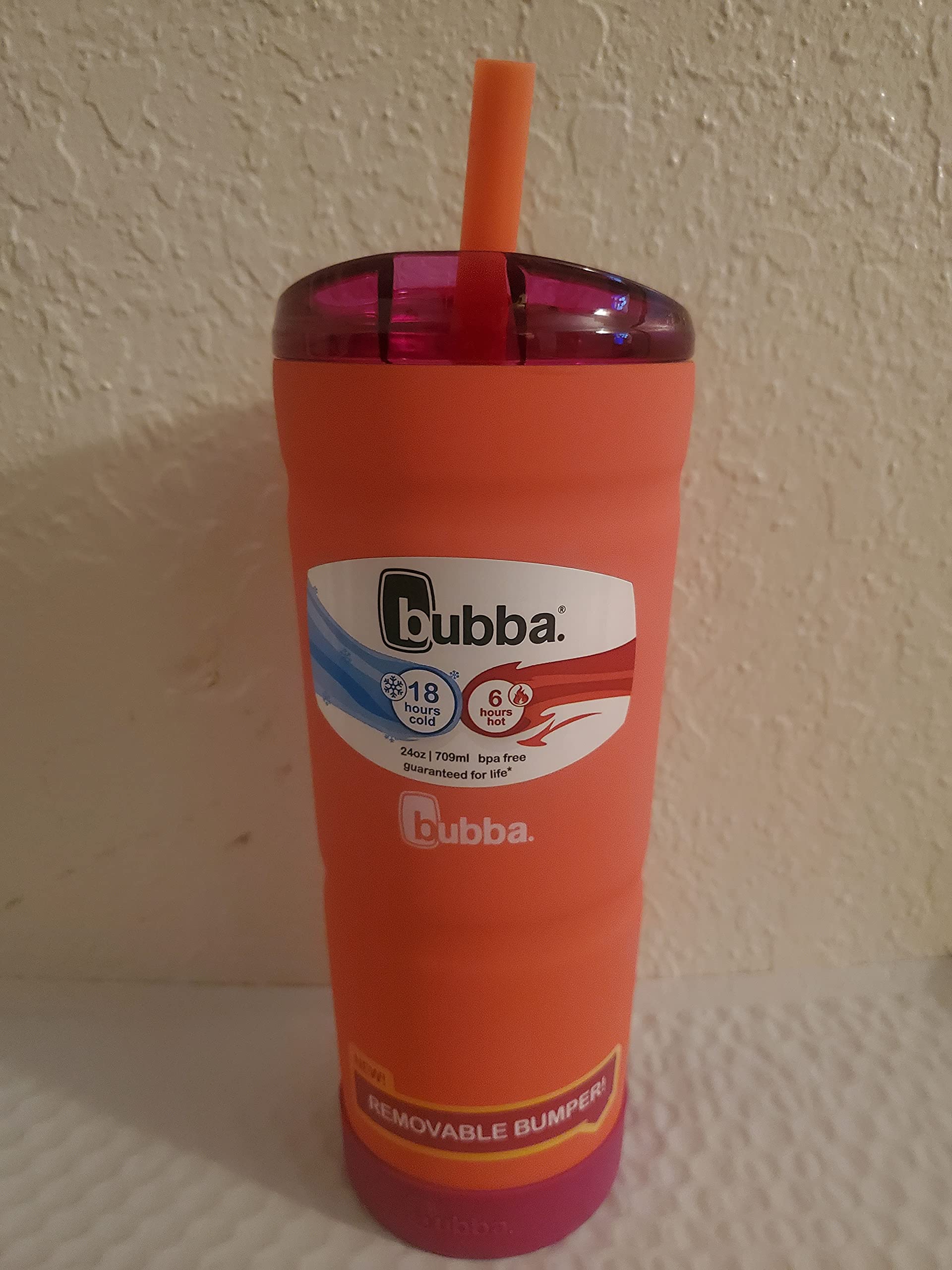 BubbaEnvy S 24OZ W BMPR PNK SRBT RUBB