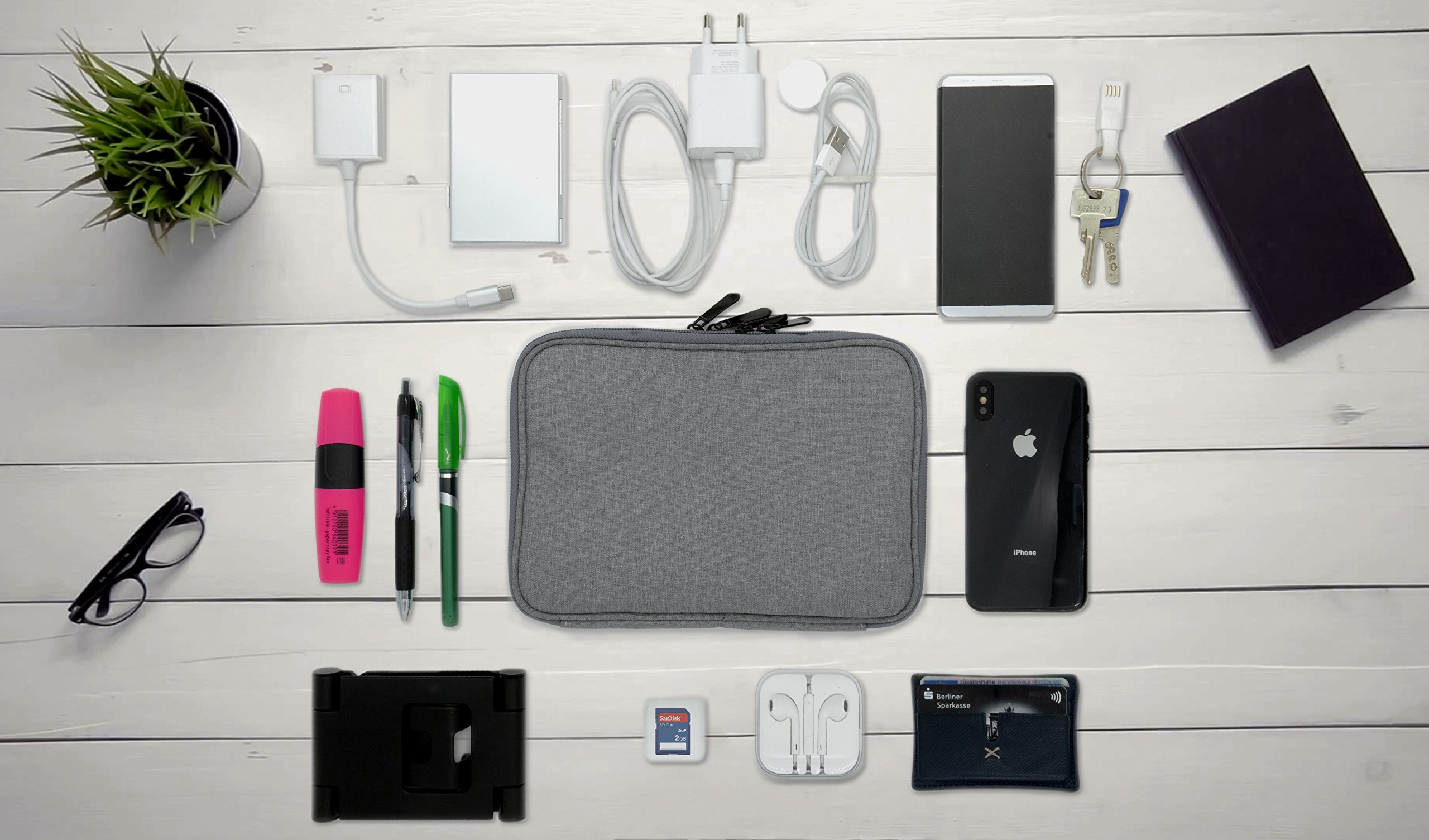 2X(Organizzatore Di Cavi Portatile Impermeabile Per Bank Custodia3284 - Foto 5