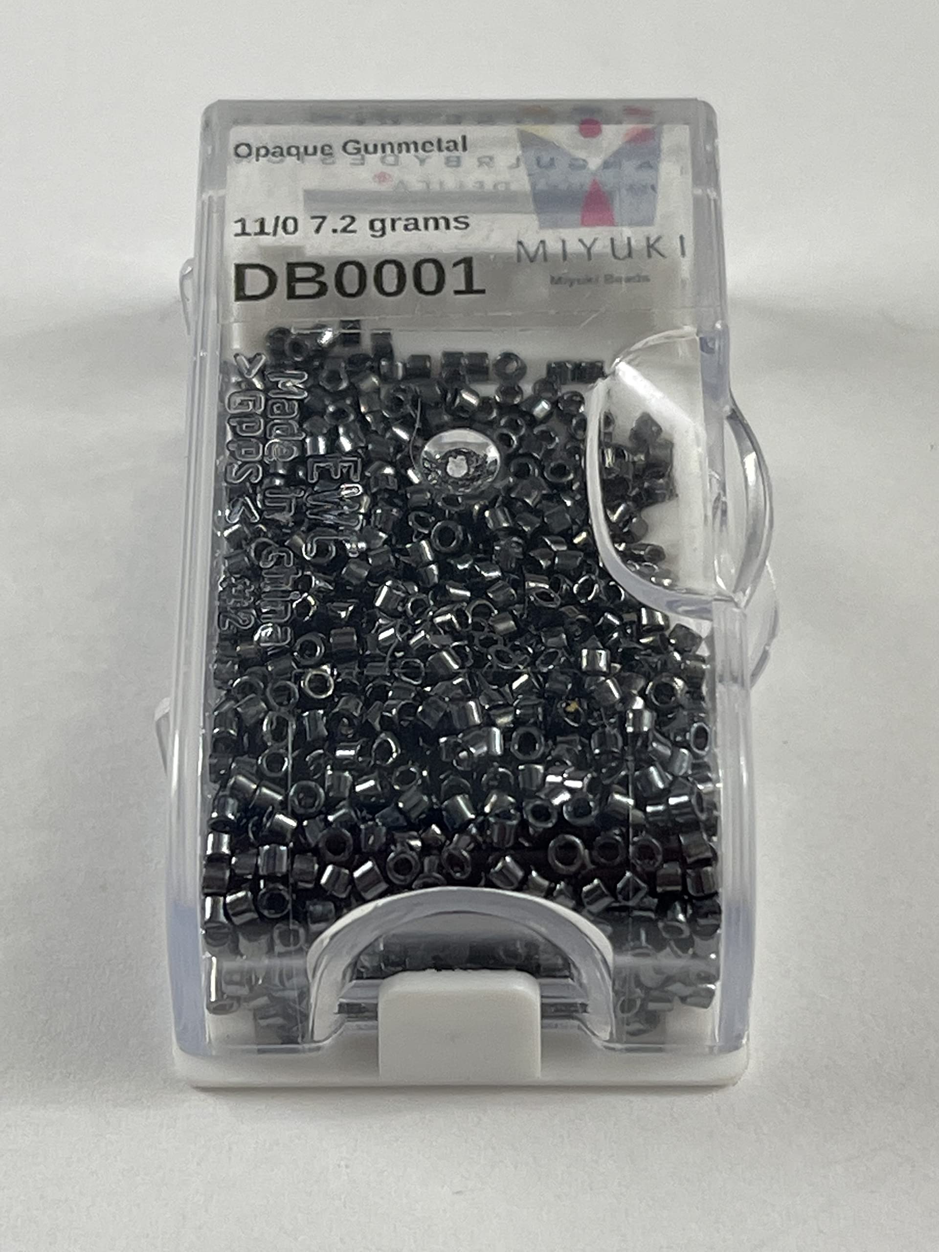 Miyuki Delica 11/0 Cylinder Seed Beads in Gunmetal packaging