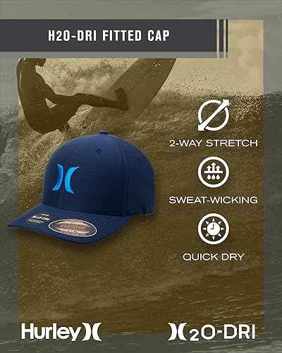 Miniatura 2 de Hurley Gorra de béisbol para hombre Gorra ligera de visera curvada H2O Dri ajustada para hombre
