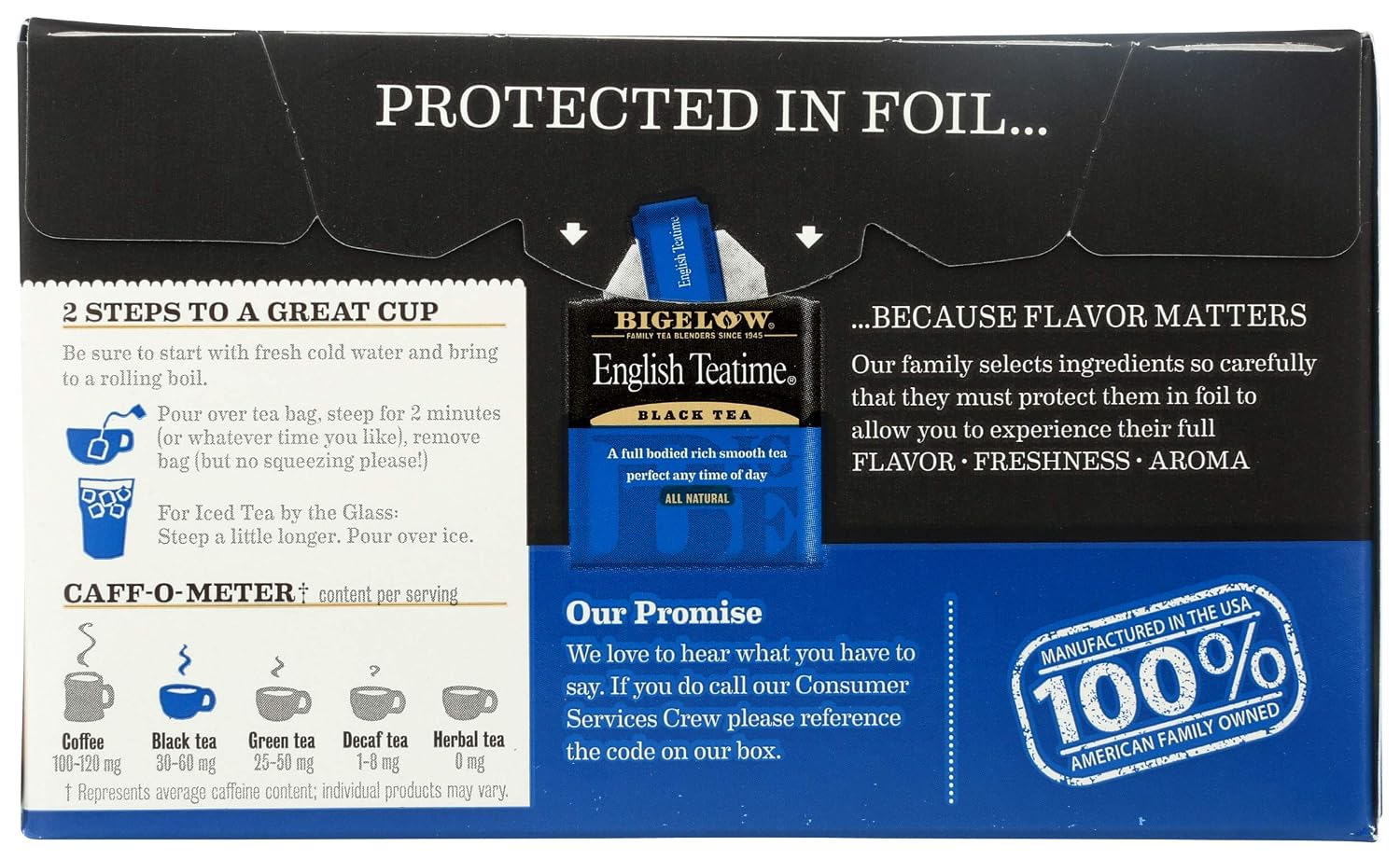 Bigelow, English Time Tea (Caffeinated), 20 Count