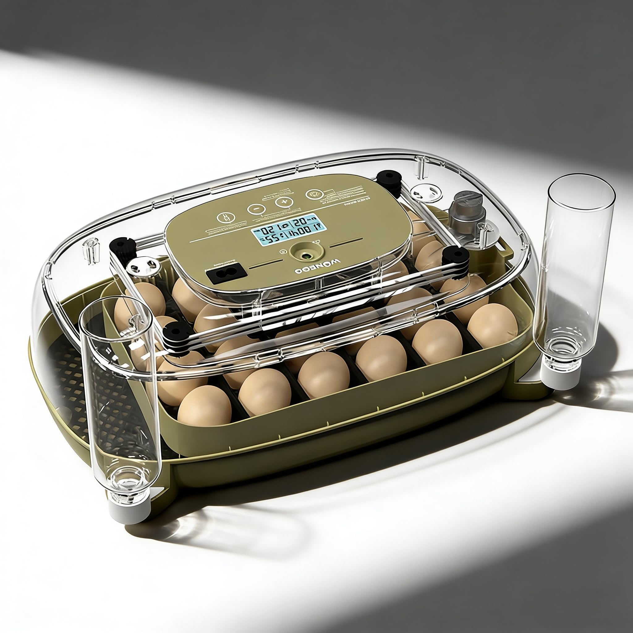 Incubadora de 24 huevos, huevos digitales automáticos para incubar con volteador completo, máquina de incubación de aves de corral con control de humedad, adición automática de agua para huevos de