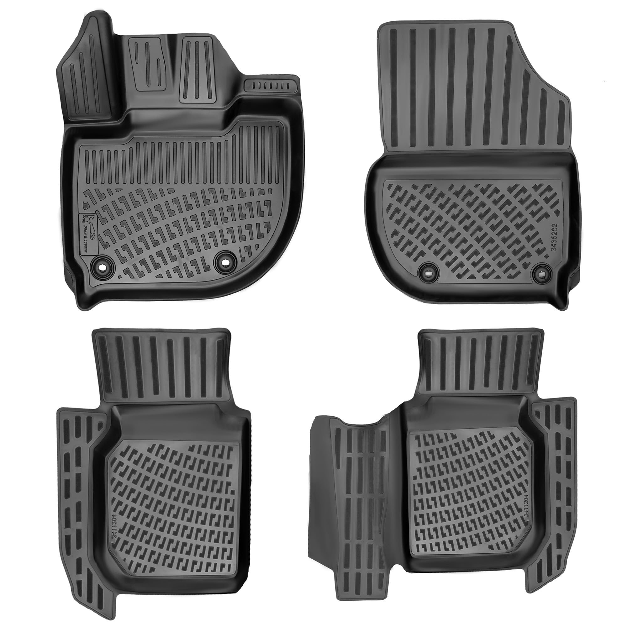 RizLiner Hyundai Ioniq 5 Unmovable Console 2022-2026 (No Movable Console) Floor Mats 3D Custom Fit Rubber Car Mats All Weather Laser Measured Floor Liners Heavy Duty Waterproof (Front & Rear) — view 79