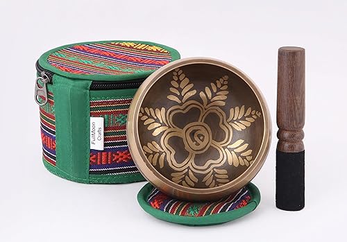 Full Moon Craft - Juego de cuencos tibetanos en espiral para yoga, meditación, atención plena, fácil de aprender y mejor para regalo