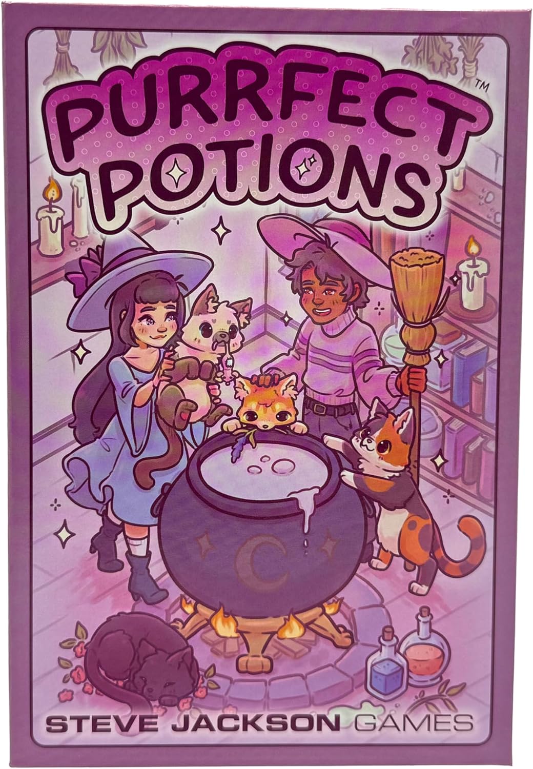 Purrfect Potions: Family Dice & Tile Game – Brew Potions with Cat Familiars for Ages 8+, 2-4 Players, ~30 Min Play
