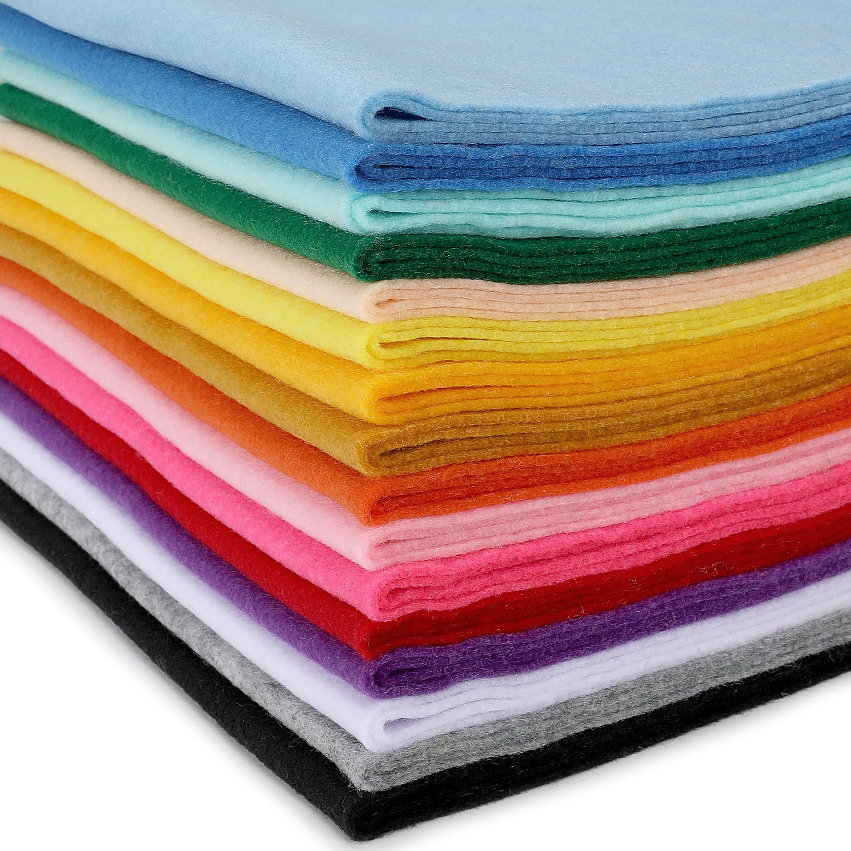 16 Pcs 8"x35" Felt Fabric Sheets, Assorted Colors Soft Felt Sheets for Crafts DIY (Classic Series)