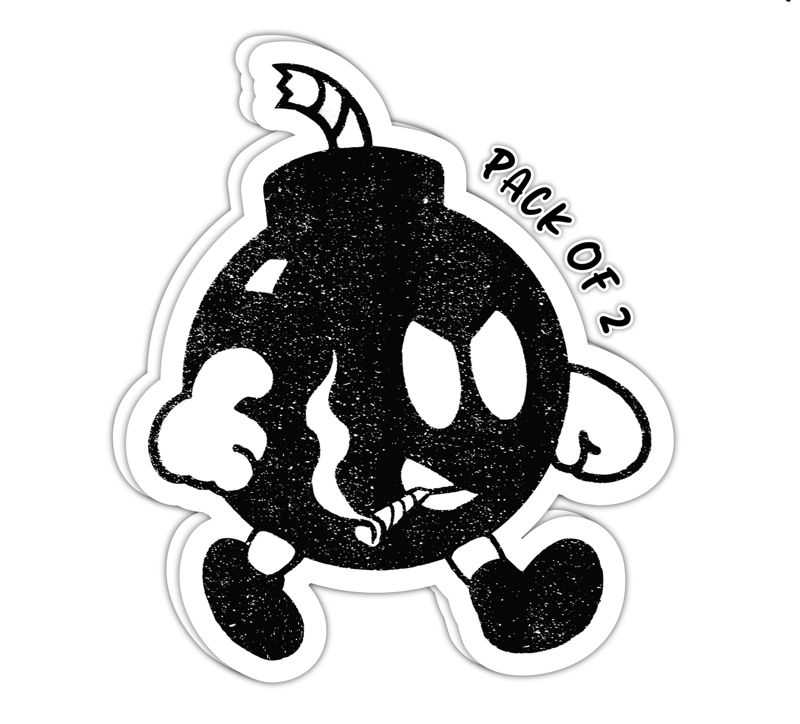 Angry Bomb Sticker – Vinyl Sticker for Car, Truck, and Van – Indoor and Outdoor Use for Laptop – Waterproof Decal for Watercooler and Water Bottle – Removable Window Decal - Imp 95