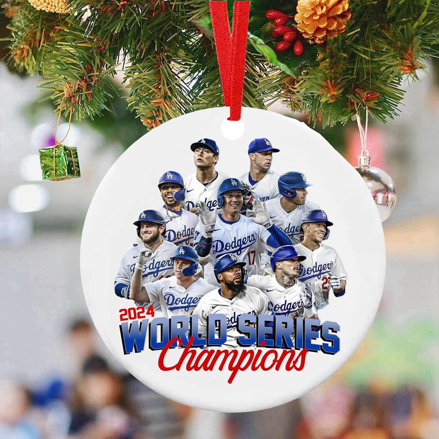 Dodgers World Series Christmas Decorations Baseball Championship Team List Ceramic Christmas Ornament Decorations World Series Victory Christmas Baseball Gifts Souvenirs for Baseball Fans (A) Dodgers World Series Christmas Decorations Baseball Championship Team List Ceramic Christmas Ornament Decorations World Series Victory Christmas Baseball Gifts Souvenirs for Baseball Fans (A)