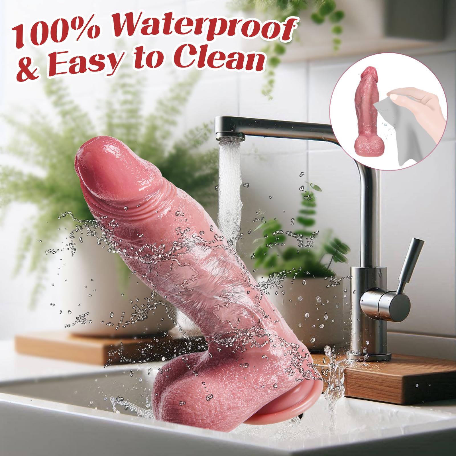 Fallo Morbido Grande Realistico Anale 20,5 cm in Silicone Doppia Densità G-Spot con Ventosa, Dildo Extra Spesso 5,8 cm Diametro Curvo Pene, Prostata Strapon Coppia Sex Toys per Donna Uomo