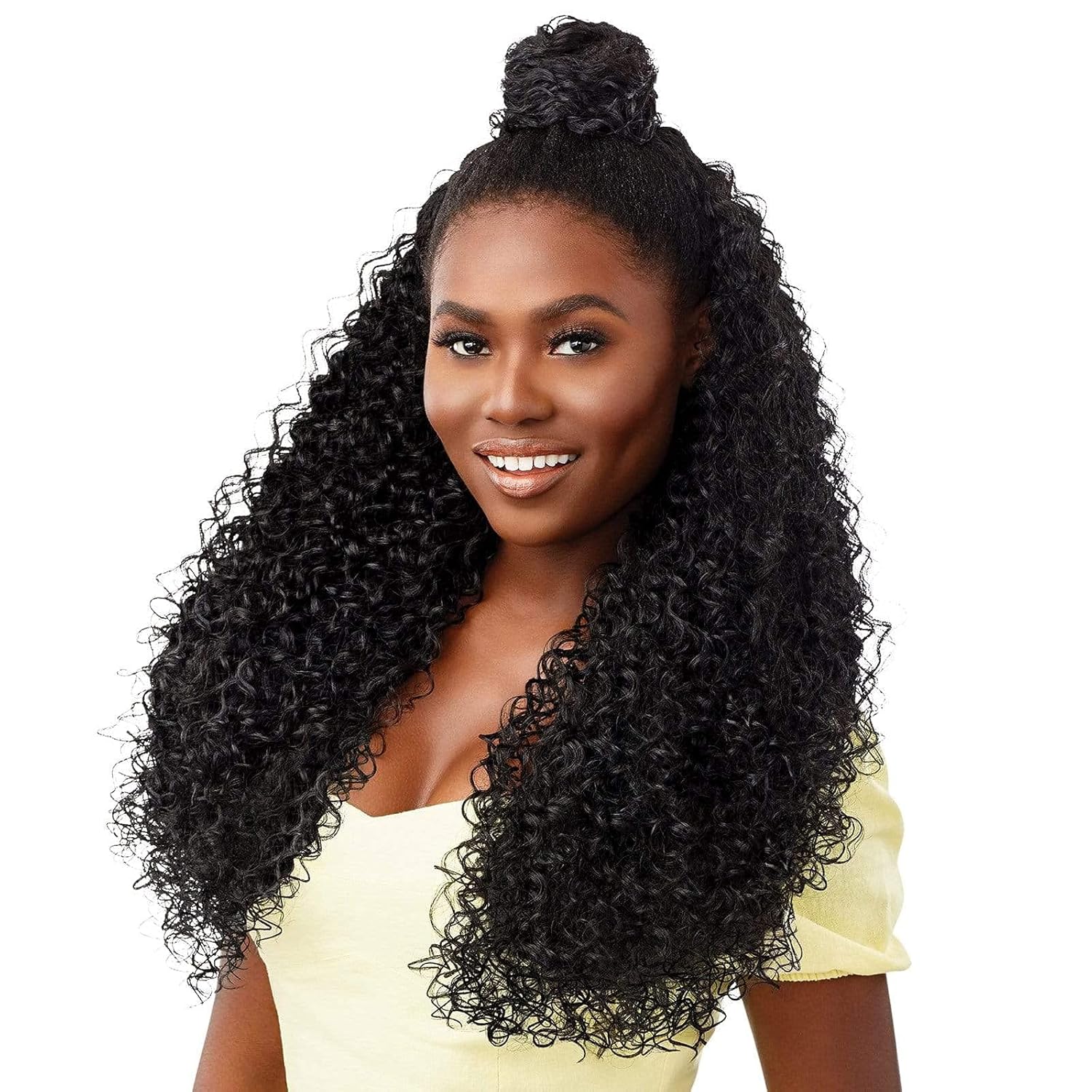 Outre Converti Cap Wig Deluxe Cap Lays Flat High Tex Safe Up To 400F SWIRL N’ CURLS (DRRDVV)