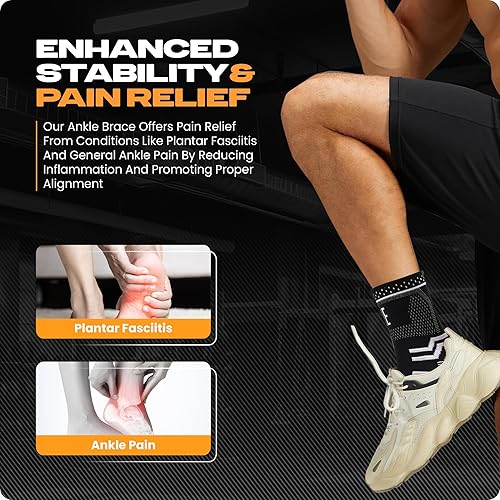 Miniatura 4 de Special Essentials 1 par de tobilleras para hombres y mujeres alivio para la fascitis plantar, soporte del arco, dolor de espolón en el talón,