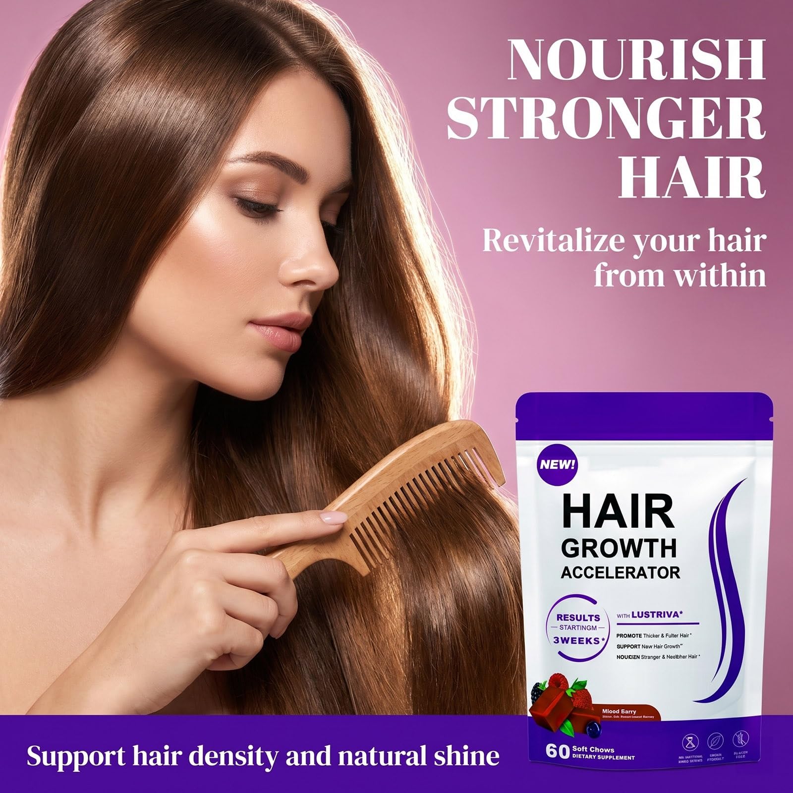 60 Integratori Gommosi For La Crescita Dei Capelli: Supportano Capelli Sani Con Biotina E Vitamine, Deliziosi Facili Da Assumere