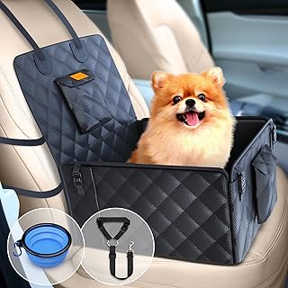 Dog Car Seat for Dogs Pet Small Dog Car Seat Waterproof Puppy Dog Carseat Dog Seat for Car Front Back Seats Pet Car Seats Small Dogs Safety Seat for Car