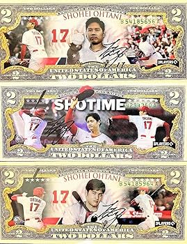 タ*ロ様 『非売品‼️』大谷翔平 ラッキー2ドル札 紙幣 サイン MLB 新品 Amazon.co.jp: 3枚セット 大谷翔平 アメリカ 2ドル 紙幣 サイン