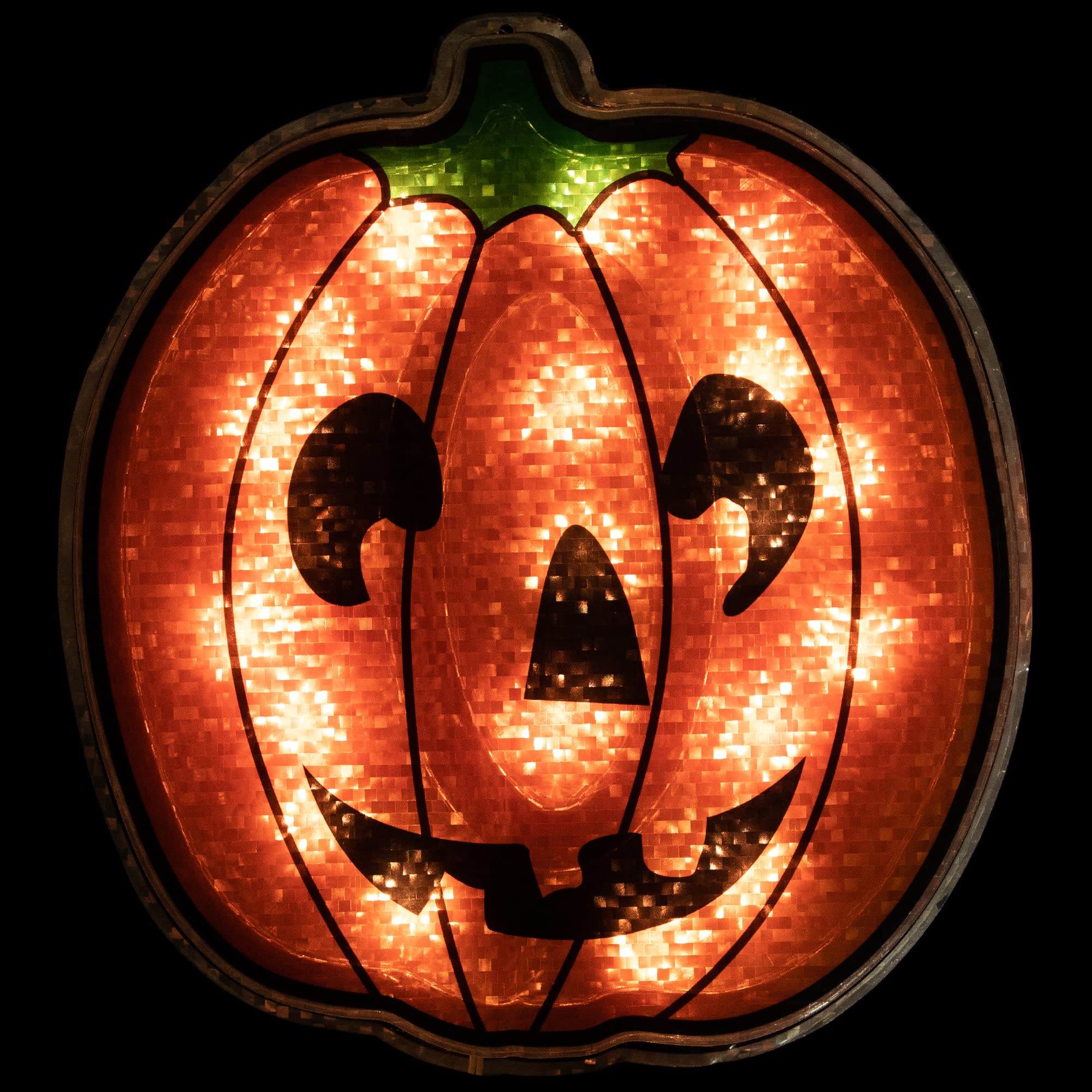 Lighted Jack O' Lantern Halloween Window Silhouette - 13.5