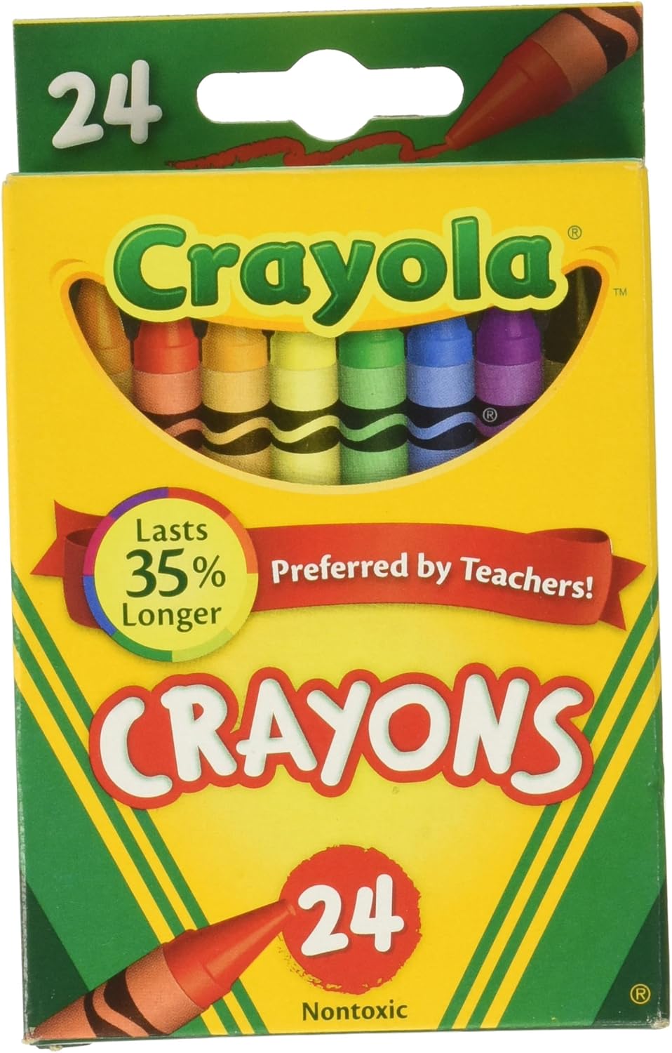 Crayola Crayons 24 Colors, (Pack of 6), Multicolor : Toys & Games
