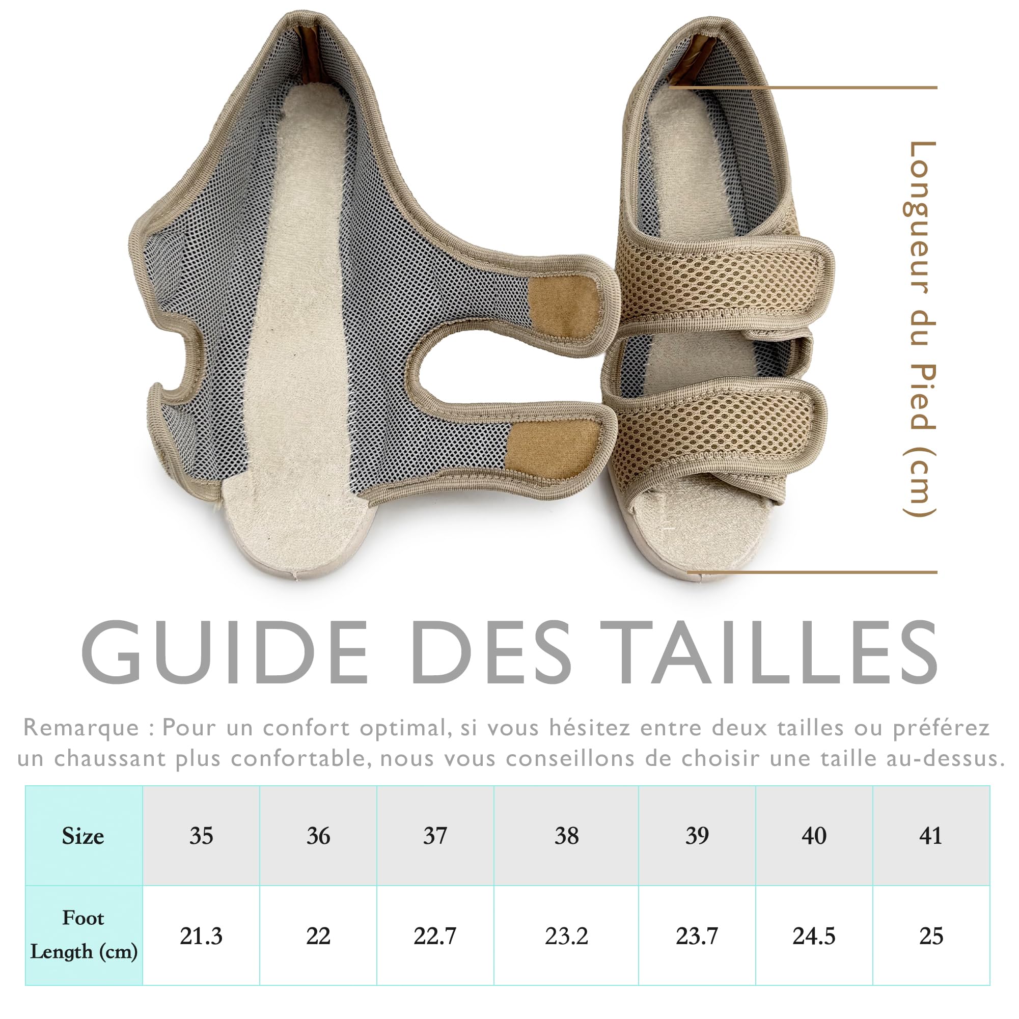JOMIX Pantoufle Femme Confortable Scratch Ouverte pour Pieds Sensibles Intérieur Usage Quotidien Chausson Femme