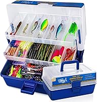 VipfishFishing 448-Pc Fishing Lures Kit: 3-Layer Tackle Box with Hooks, Pliers, Fluorocarbon Line, Bobbers & More for Kids & Beginners