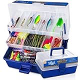 448-Pcs Fishing Lures Kit – Complete 3-Layer Tackle Box Set with Hooks, Weights, Bobbers, Pliers, Rigs, Leaders, Fluorocarbon Line, Accessories & More for Kids Fishing Gear
