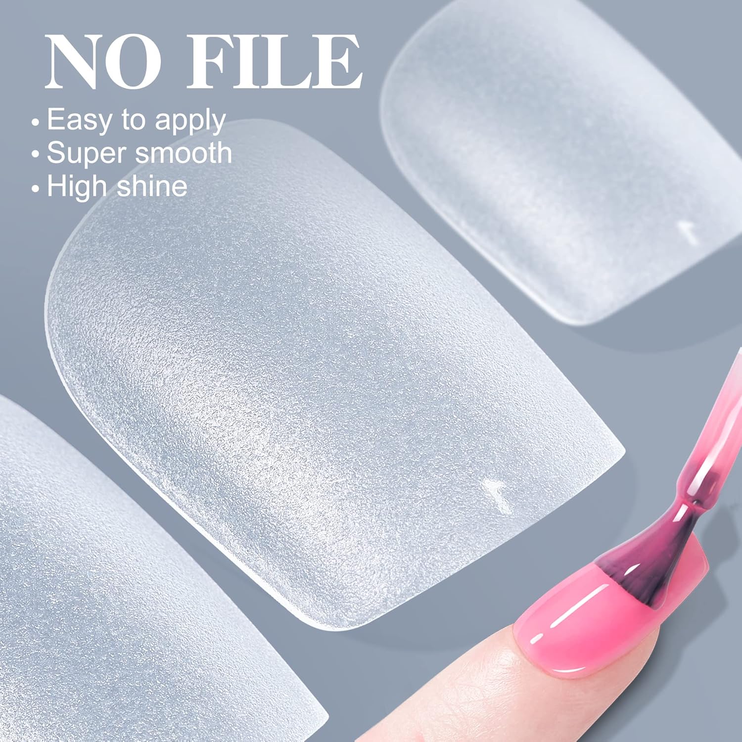 Gelike EC 6 in 1 Nail Glue Gel 2PCS and XXS Extra Extra Short Square Soft Gel Nail Tips Set for Soak Off Nail Extensions Nail Art Full Cover Preshaped Gel Nails Tips-300PCS : Beauty & Personal Care