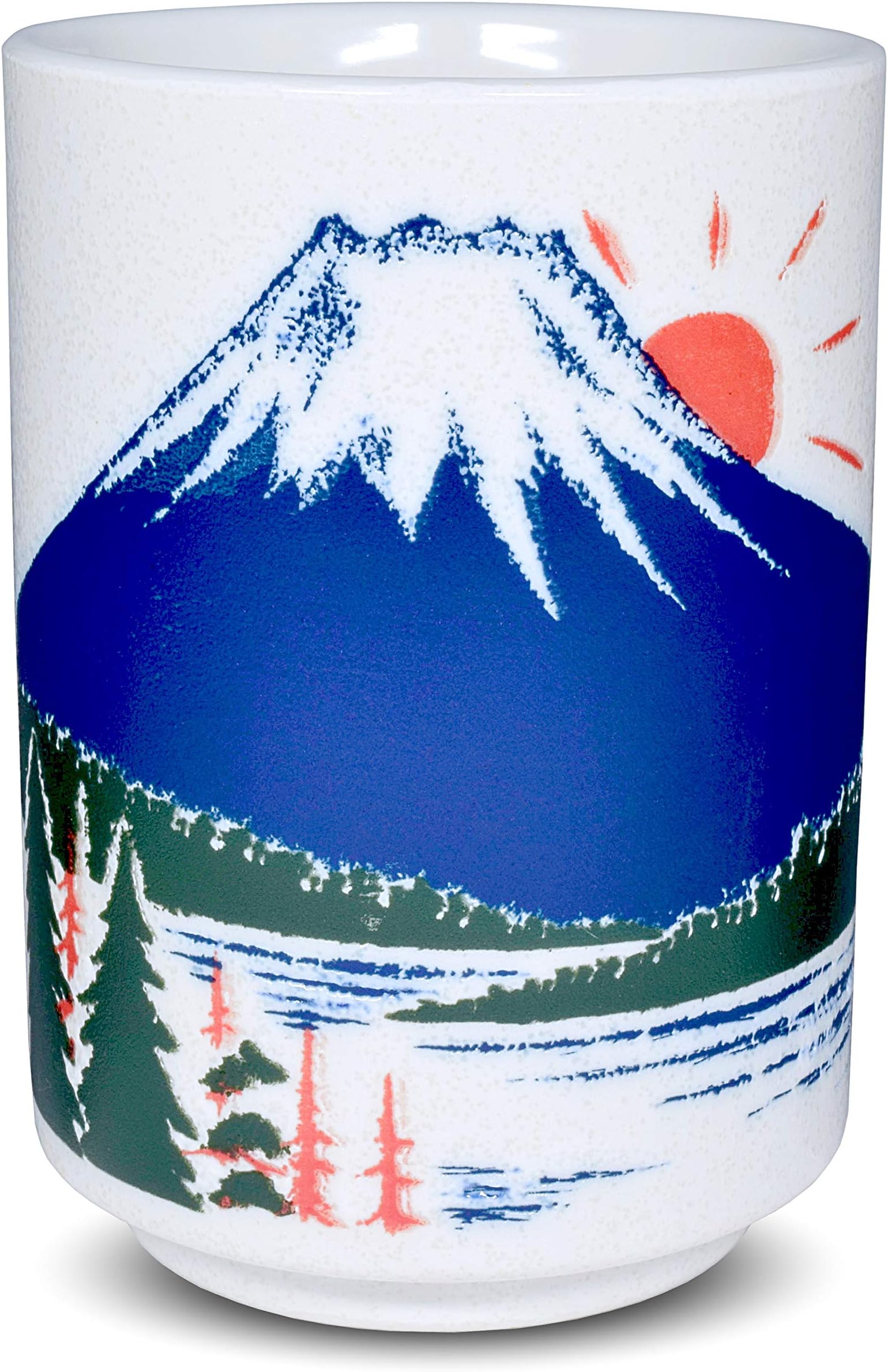 Japanese Yunomi Sushi Tea Cup, Mount Fuji Print
