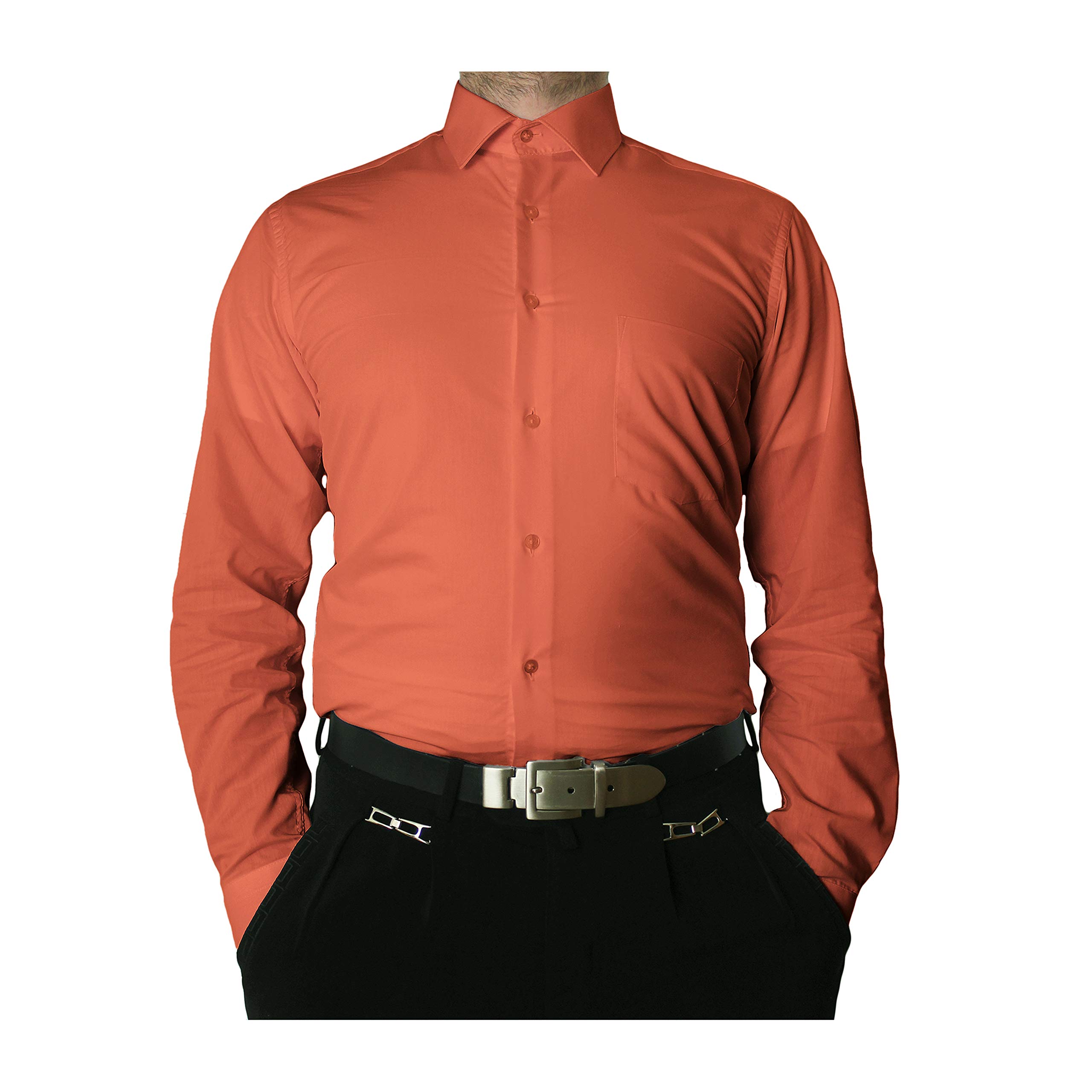 Camicia da uomo senza stiro, colletto classico, camicia da uomo, a maniche lunghe, colori assortiti