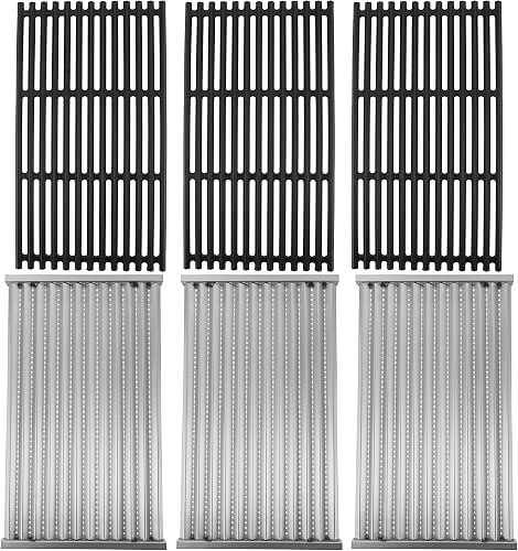 Cast Iron Grill Grates and Stainless Steel Emitter Plates for